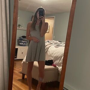 High neck Striped sundress